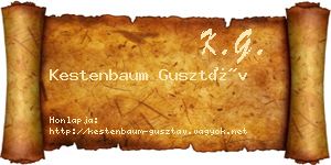 Kestenbaum Gusztáv névjegykártya