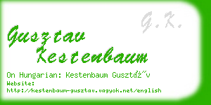 gusztav kestenbaum business card